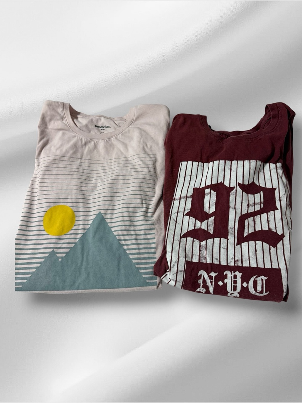 Bundle of 2 Men’s Graphic T-Shirts | Goodfellow & NYC 92 Tee | Casual Streetwear